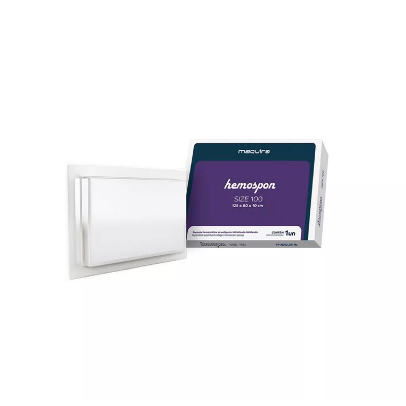 Esponja Hemostática Hemospon Maquira 100 125 x 80 x 10mm