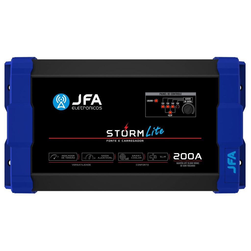 Fonte Carregador Automotivo JFA 200a Storm Lite Bivolt Automático em Oferta na Shopee