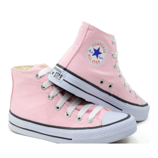Tênis converse All Star - Cano alto - Botinha bota - Rosa bebe - estrela lateral