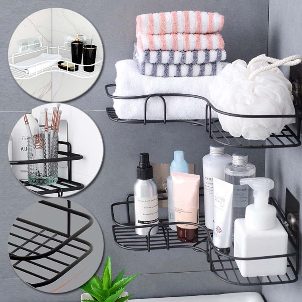Prateleira Porta Shampoo Sabonete Cozinha e Banheiro Com Adesivo Para Parede