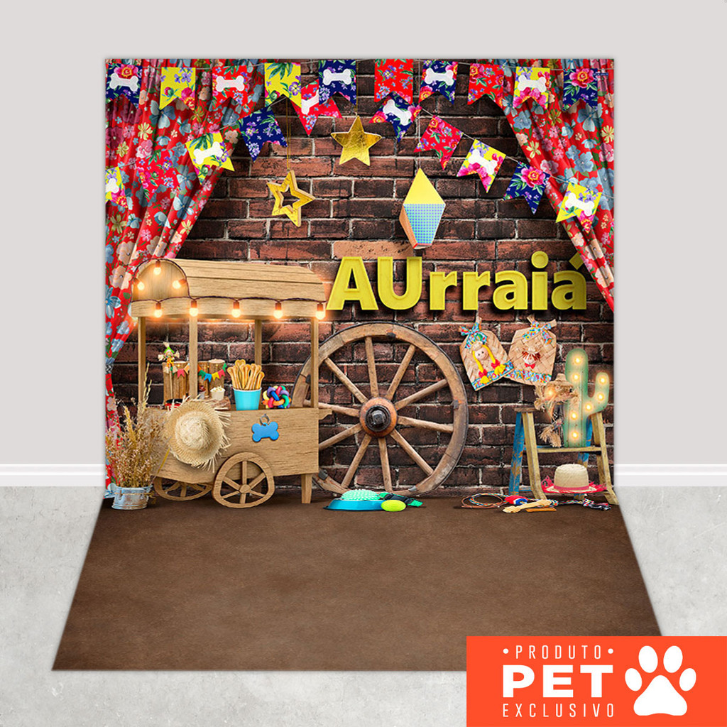 Fundo Fotográfico Pet Festa Junina Arraia Em Tecido 1,20x1,70m - PET-35 em Oferta na Shopee