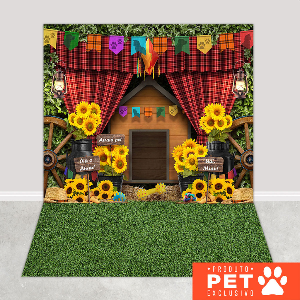 Fundo Fotográfico Pet Festa Junina São João Em Tecido 1,20x1,70m - PET-29 em Oferta na Shopee
