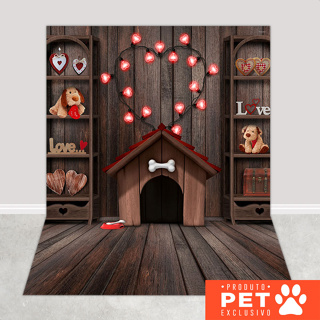Fundo Fotográfico Dia dos Namorados Pet Shop Em Tecido 1,20x1,70m - PET-55 em Oferta na Shopee