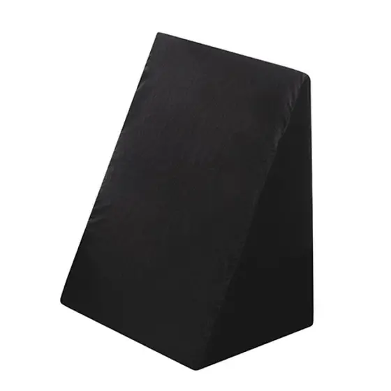 Travesseiro Triangular Preto Encosto Ortopédico Pós Cirúrgico Com Capa