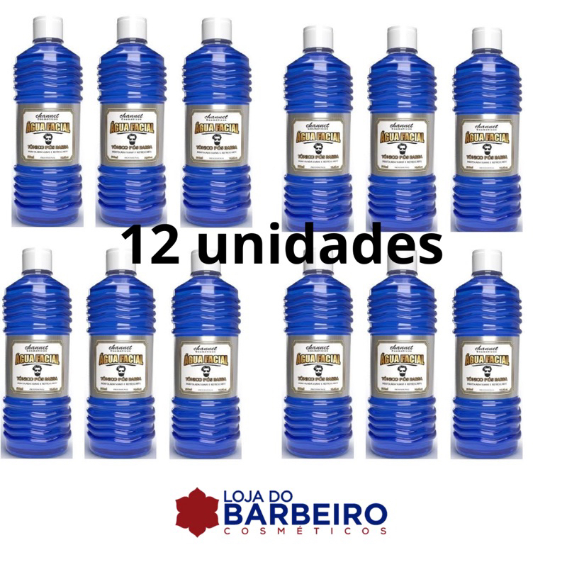 Kit 12 Água Facial Channet 500ml