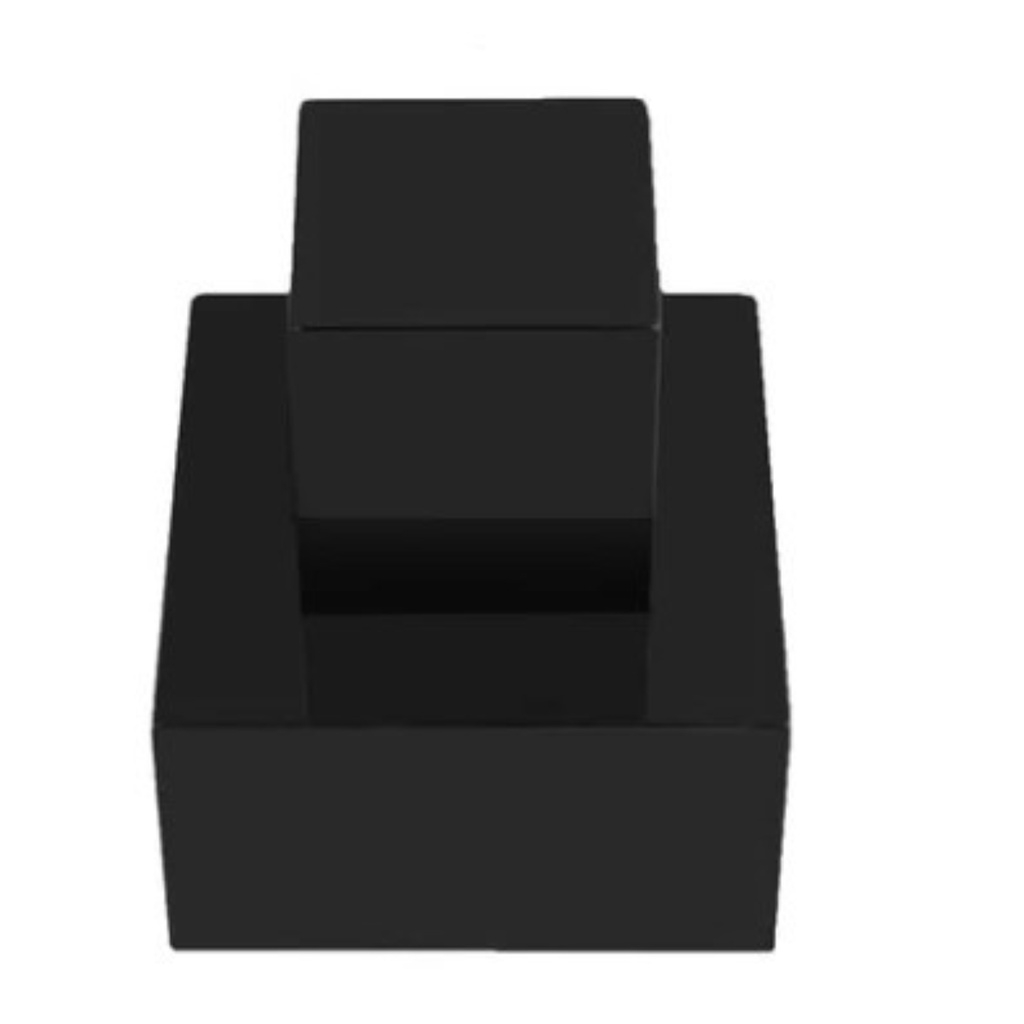 Acabamento para Registro Geral Gaveta Quadrado preto 38 mm 1" / 1"1/2 / 1"1/4