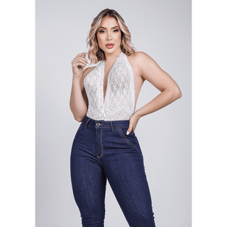 Body Decote Costa Nua Rendado AQN SPORT