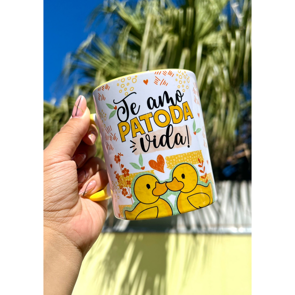 Caneca Te Amo Patoda Vida Dia Dos Namorados Presente Pato Da com nome foto em Oferta na Shopee