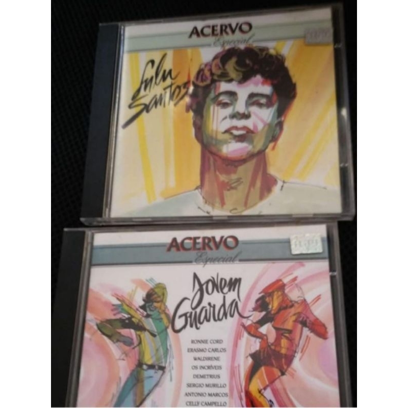 Kit de 2 CD's acervo lulu santos e jovem guarda