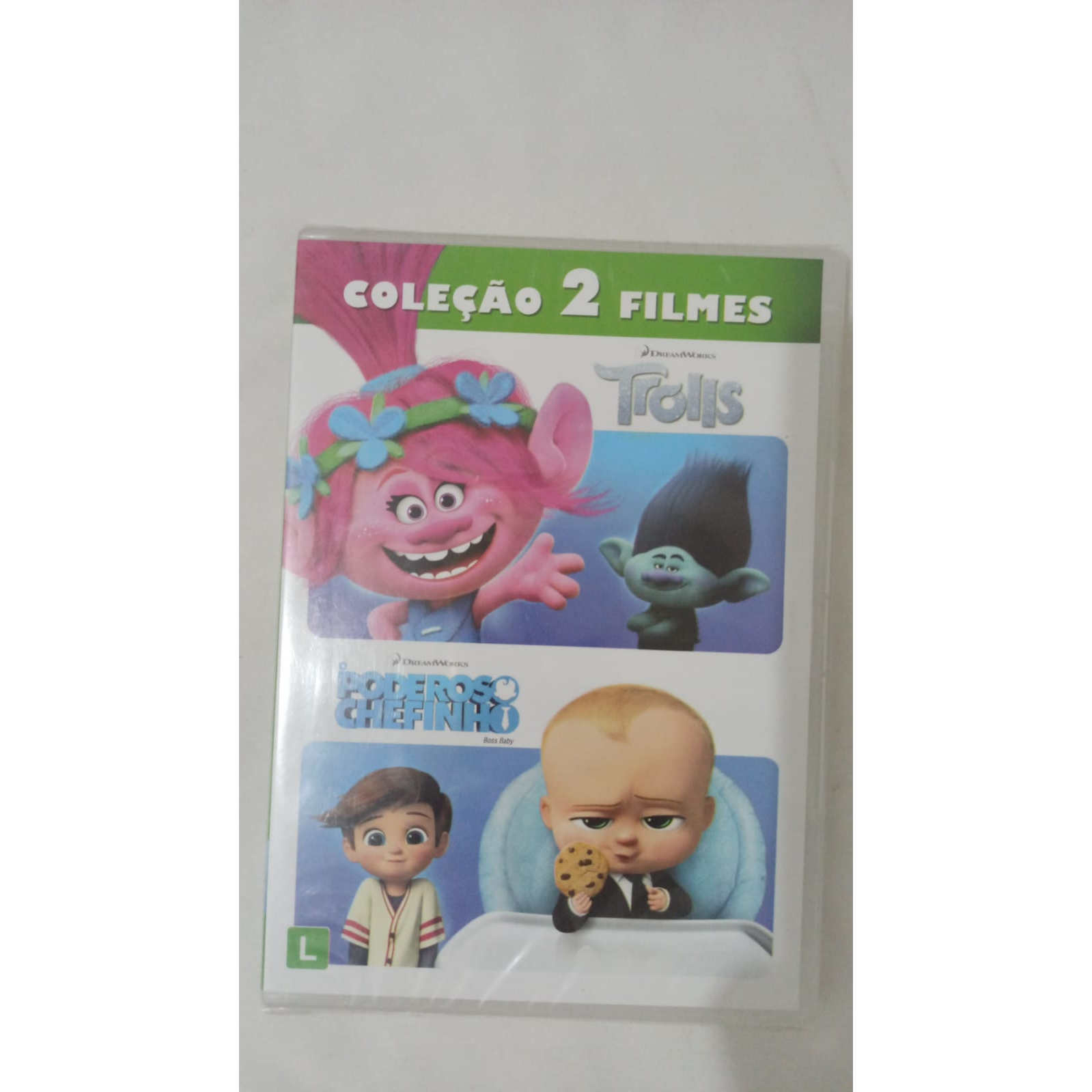 DVD Coleção 2 Filmes Animados - Trolls - O Poderoso Chefinho lacrado