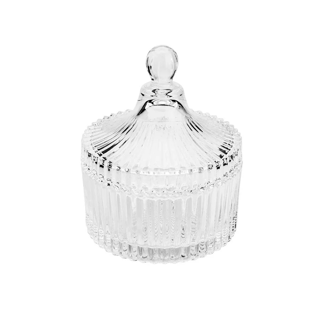 Potiche Decorativo de Cristal Carrossel 6,5x9cm Lyor