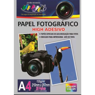 Papel Fotográfico A4 135G Adesivo Glossy com 20 folhas - OFF PAPER em Oferta na Shopee