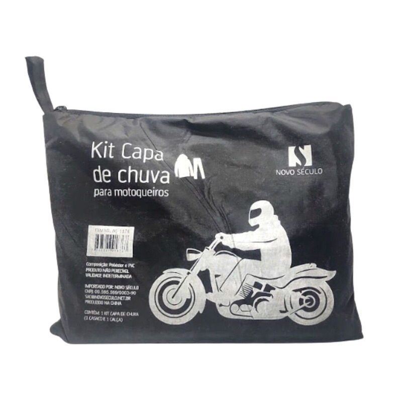 Capa Chuva Conjunto Completo Para Motoqueiro Adulta Masculina Feminina Com Faixa de sinalizao Capuz Bolso