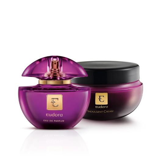 Escolha o item: Eudora Eau De Parfum 75ml ou Eudora Creme Hidratante Desodorante Corporal Indulgent Cream 250g