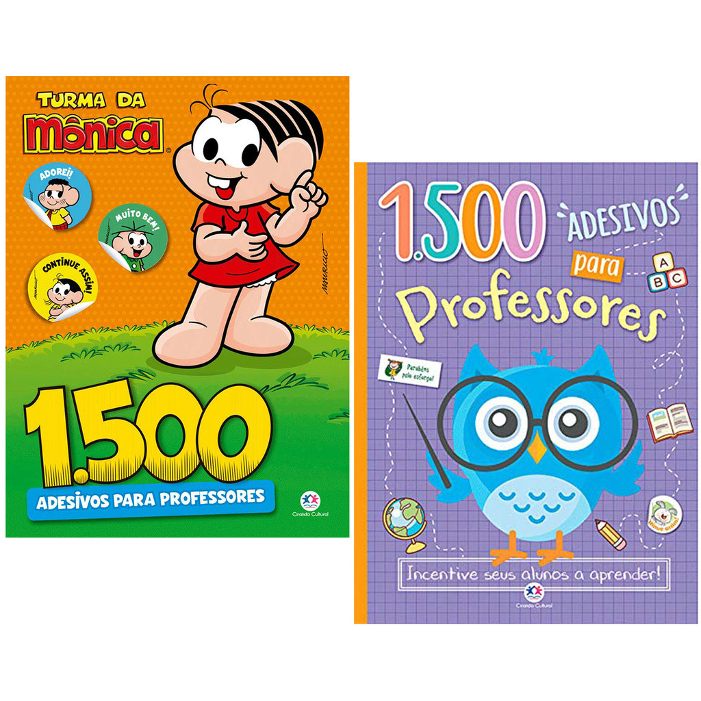 KIT 3000 Adesivos para Professores Turma da Monica Incentive Seus Alunos a Aprender! em Oferta na Shopee