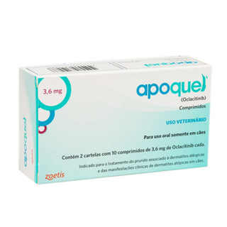 Apoquel Dermatológico para Cães 3,6 mg - 20 comprimidos - Zoetis