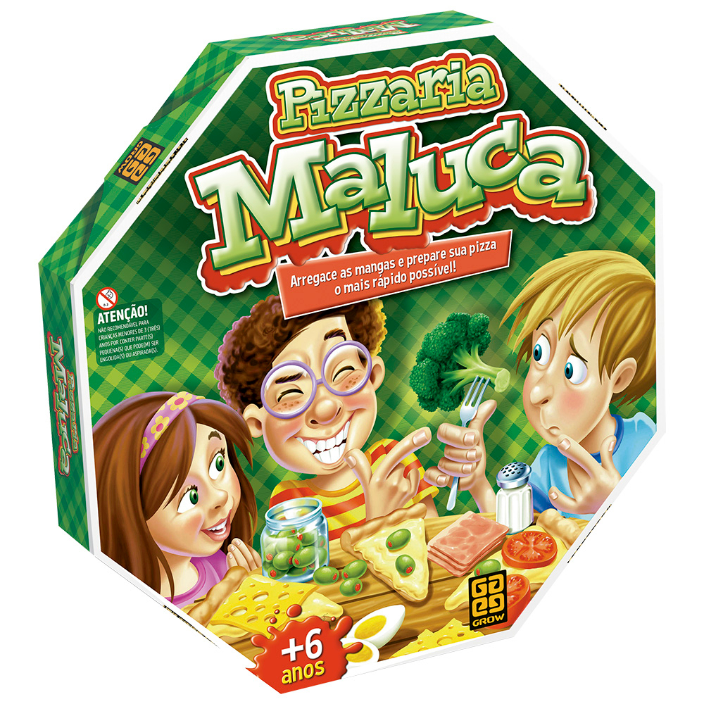 Jogo Pizzaria Maluca Joguinho Infantil Brinquedo Criança Grow Original
