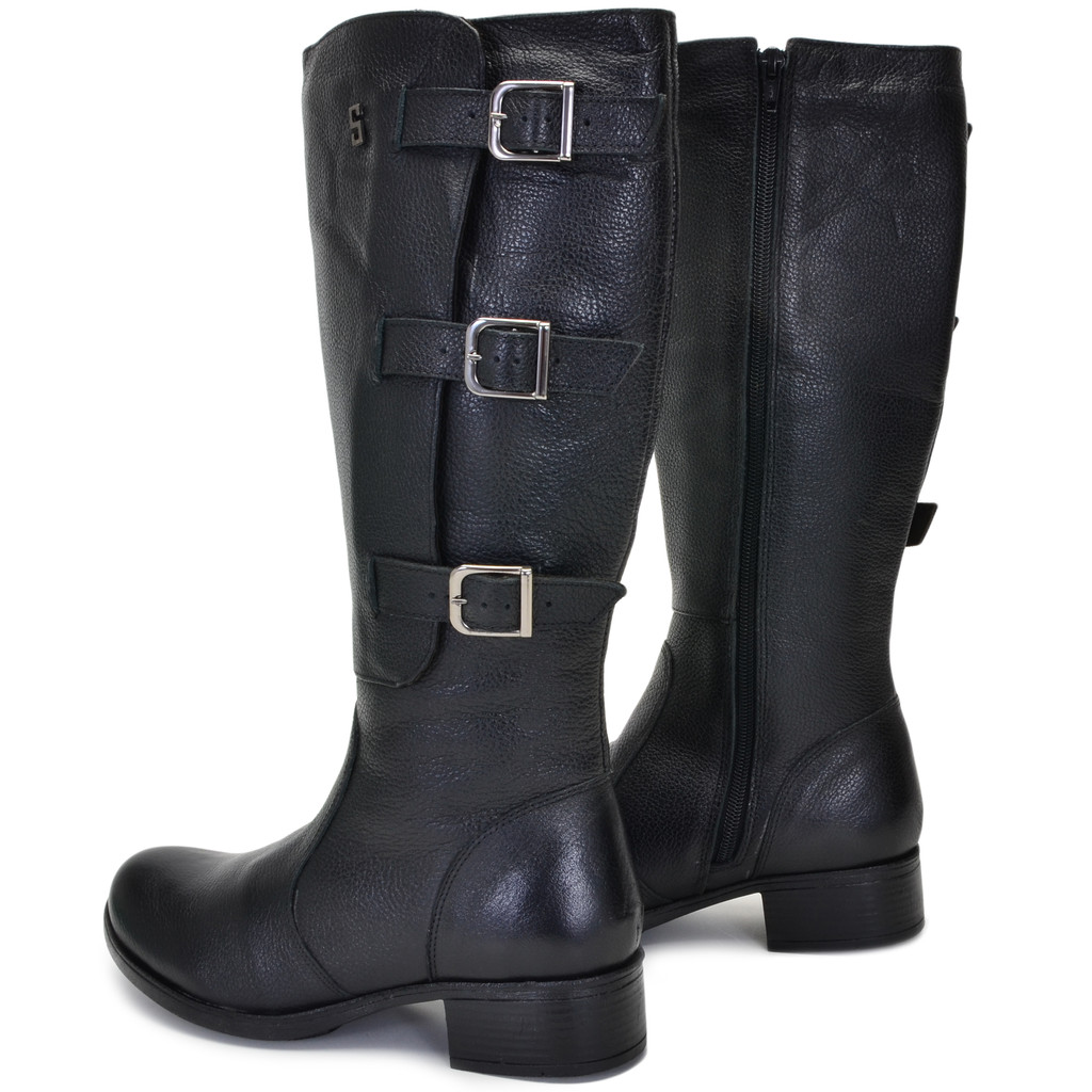 Bota Cano Longo Feminina Silva&Silva Barrow Em Couro Lançamento Qualidade