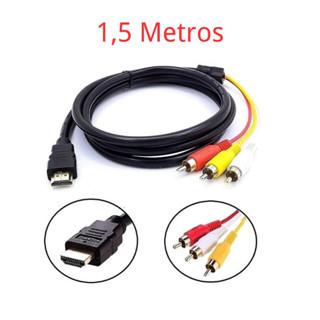 Cabo Conversor Adaptador Hdmi X Av 3 RCA