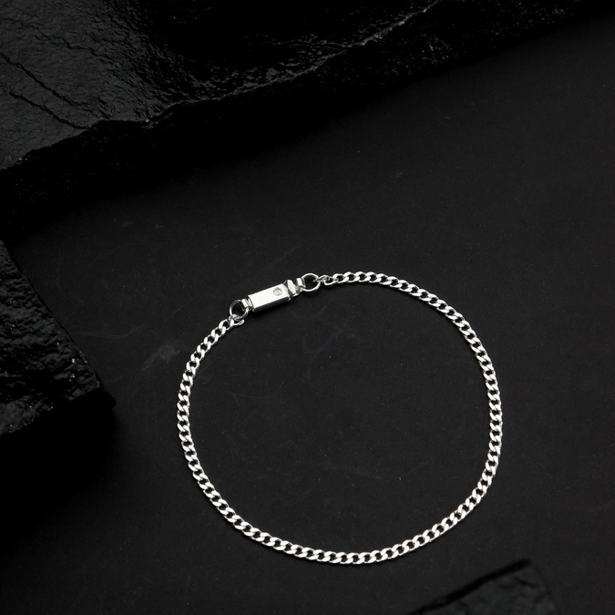 Pulseira Grumet 2,4mm Masculina Banhada A Prata 925 em Oferta na Shopee