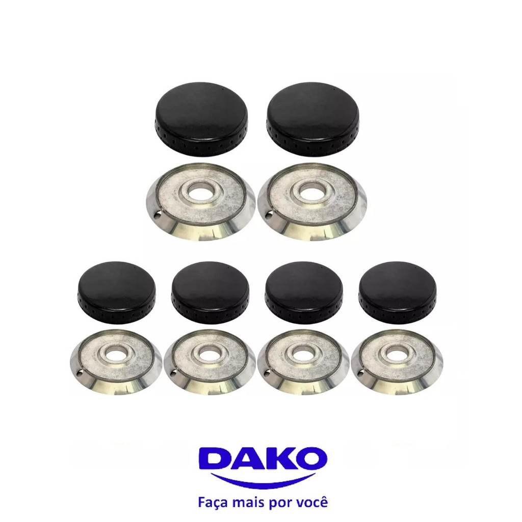 Kit Espalhador e Queimador para fogão Dako Mizure 6 bocas