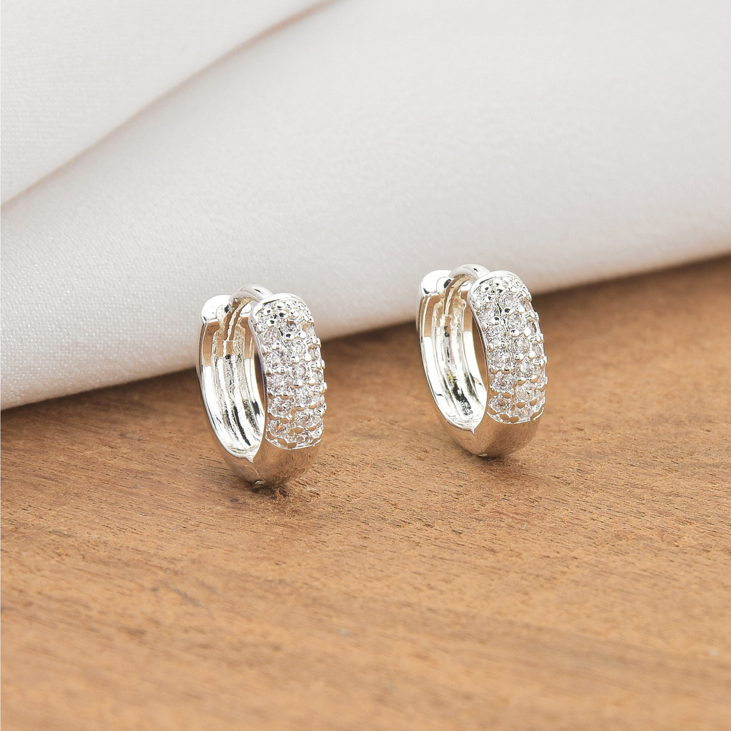 Brinco Masculino Argola Prata Cravejada Zirconia Neymar Banhada a Ouro Branco PROMOÇÃO em Oferta na Shopee