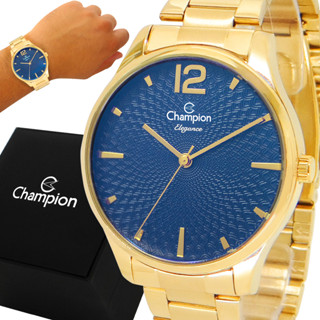 Relógio Champion Masculino Dourado Preto Prova d