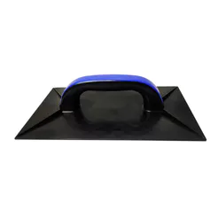Desempenadeira PVC Corrugada Preta Nivelamento 14x24cm Compel