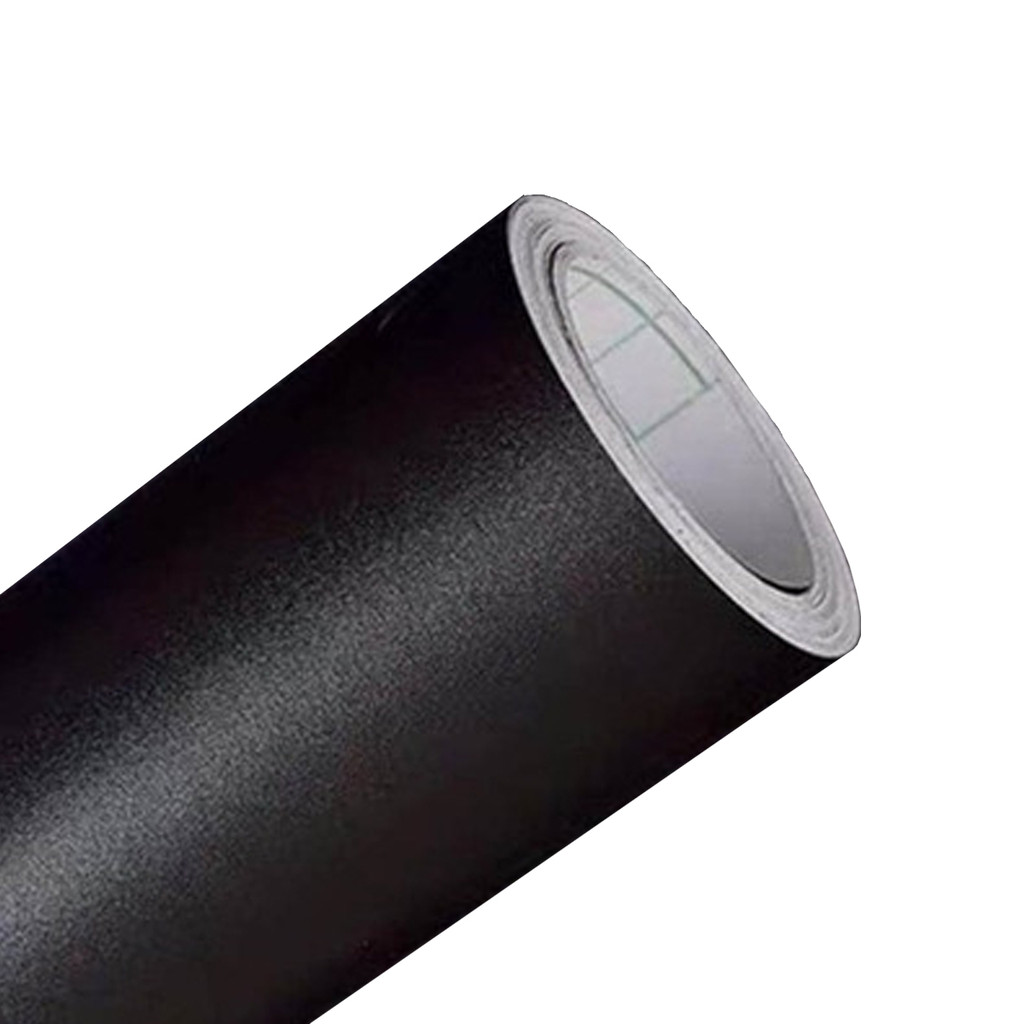 Papel Adesivo Contact Preto Fosco Com Espátula Para Envelopamento Cozinha Móveis Armário Geladeira Vinil Autocolante Lousa 5mts