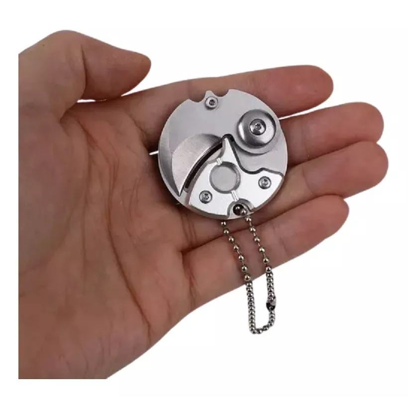 Mini Canivete Sobrevivência De Bolso Titanium Dobravel em Oferta na Shopee