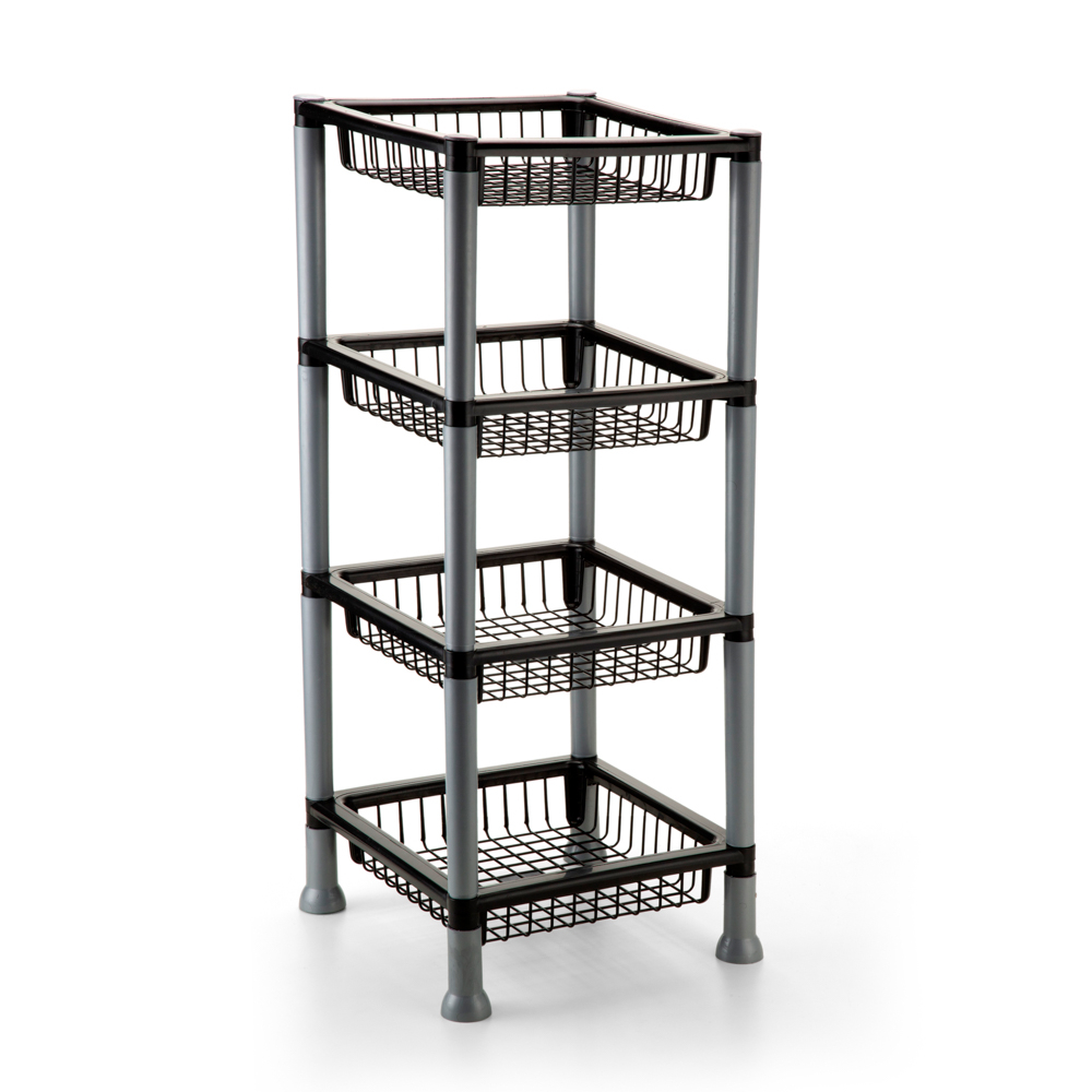 Prateleira 4 Andares Cesto Organizador Multiuso Cozinha Banheiro Lavanderia Casa Decoração em Oferta na Shopee