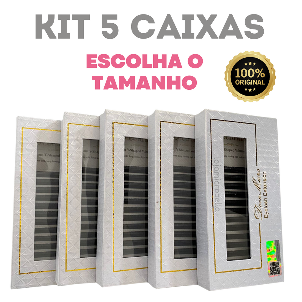 Kit Decemars Y Cílios Volume Brasileiro Alongamento Original Com Selo YY Extensão De Cilios Extensao