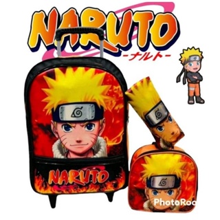 Mochila Escolar Infantil do Naruto anime Menino + estojo + lancheira em Oferta na Shopee