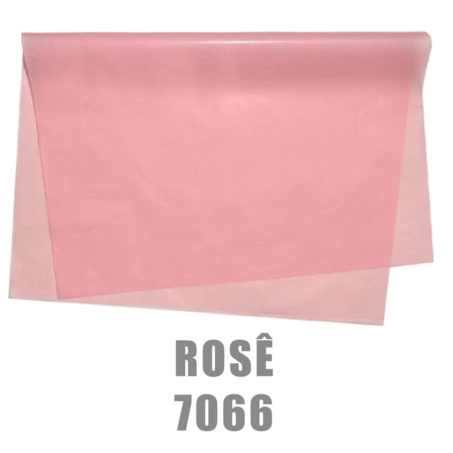 Papel de Seda 20 gramas 50x70 com 100 folhas - Rosê - Ref.: 7066