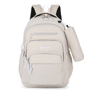 Mochila Escolar Com Estojo De Grande Capacidade Para Estudante Feminina Masculino Nylon I…