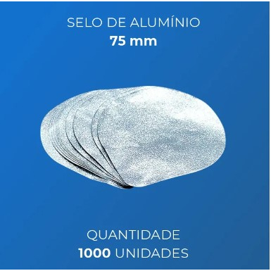 Selo Lacre de Alumínio 75mm Copos e Potes 2000 und
