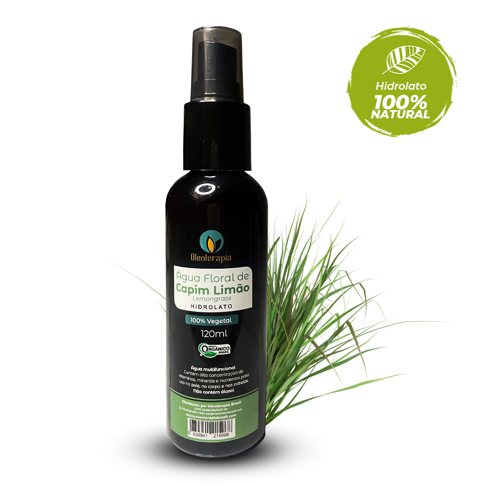 Água Floral de Capim Limão (lemongrass) - Hidrolato 100% Orgânico