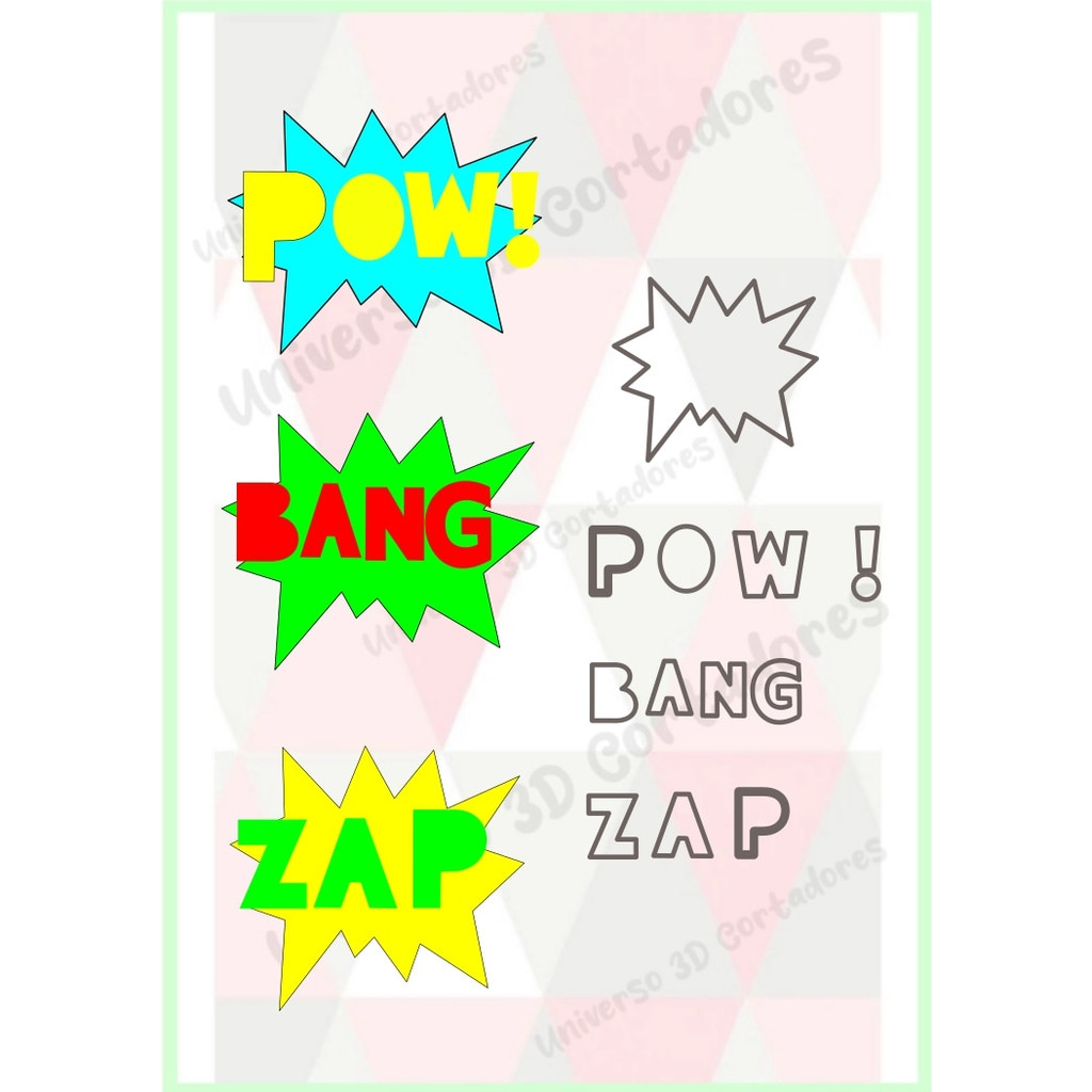 cortador pow bang zap (onomatopeia)