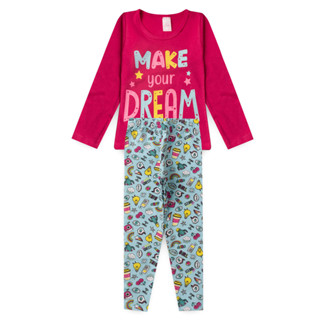 Conjunto Infantil Meia Estação Manga Longa Menina Feminino Blusa e legging L43 em Oferta na Shopee