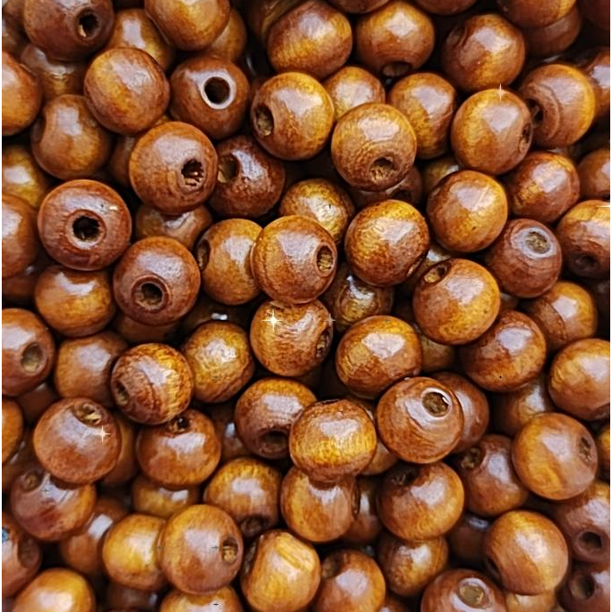 Bolas de Madeira Tamanhos 06/08/10 e 12MM Varias Cores em Oferta na Shopee