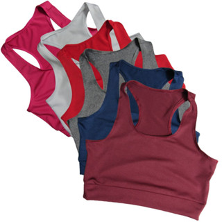 KIT 3 Top Fitness Feminino para Malhar Suplex Moda Academia sem Bojo