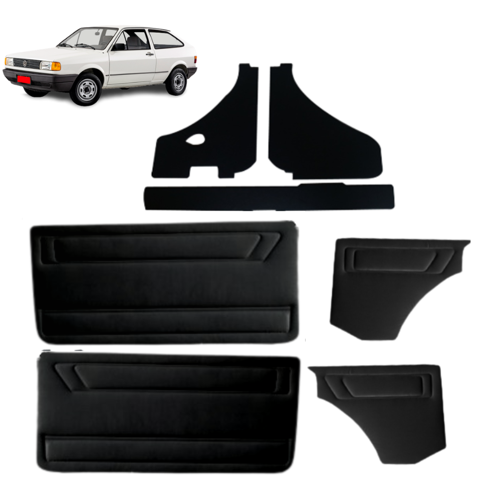 Kit Forro Gol 89/94 Porta + Lateral Traseira + Mala Preto em Oferta na Shopee