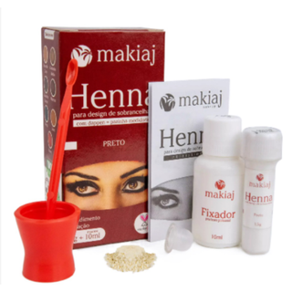 henna makiaj para sobrancelhas com fixação e efeito natural