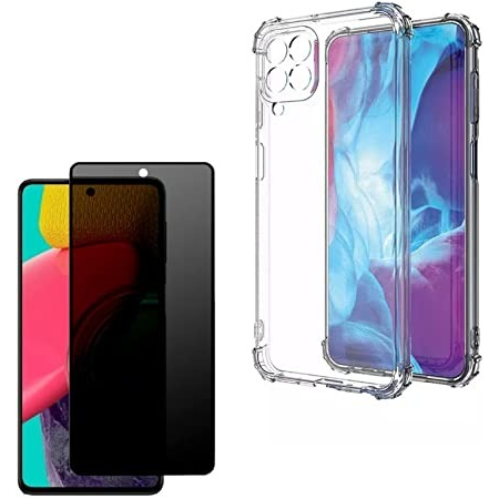 Kit Capa Anti Impacto + Película Vidro Privacidade P/ Samsung M53 em Oferta na Shopee