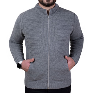 Jaqueta Masculina Com Zíper Blusa De Frio Lã Inverno Tricot