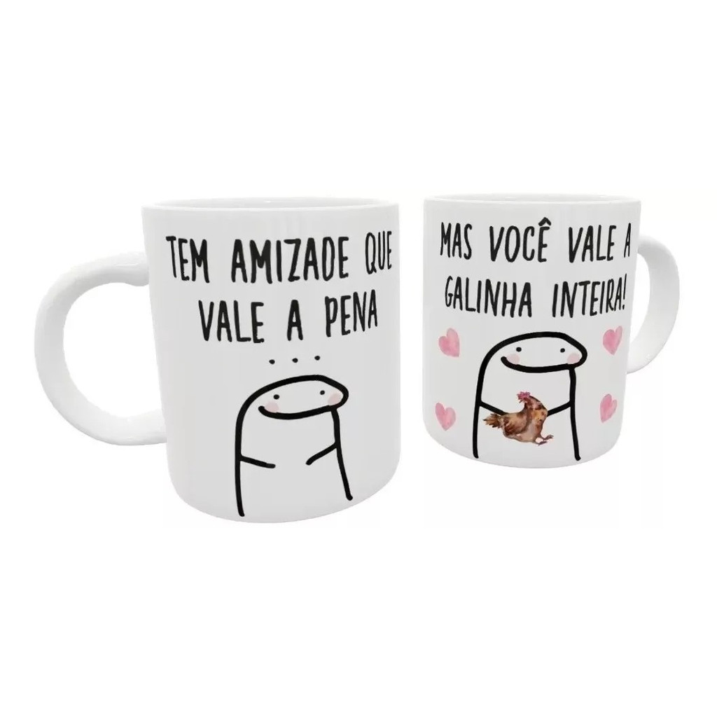 Caneca Legais Meme Figurinhas Flork Amizade Bento Desenho