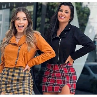 Jaqueta Feminina de Suede Jaqueta Estilosa