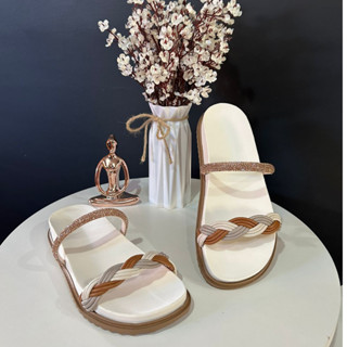 Sandália Feminina Confortável Chinelo Feminino Papete Rasteirinha Birken Brilho lancamentos