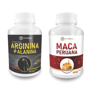 L-Arginina + Alanina 120 Comprimidos 1000mg com Maca 90 Comprimidos 1000mg