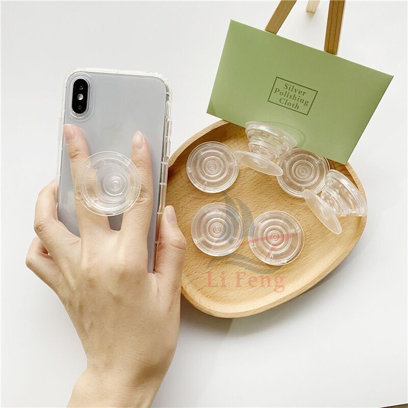 Suporte Pop Para Celular  Socket Dedo Self Apoio de Celular - - Transparente